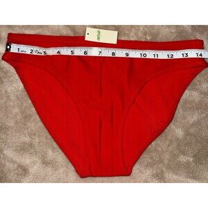NWT Aerie Red Swim Bikini Bottom Size M Classic Bikini Cut